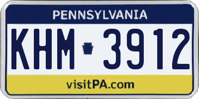 PA license plate KHM3912