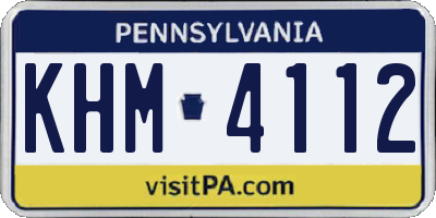 PA license plate KHM4112
