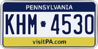 PA license plate KHM4530