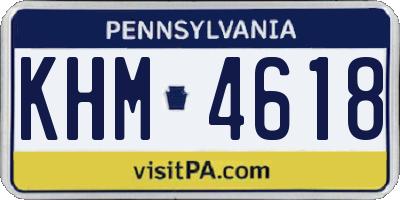 PA license plate KHM4618