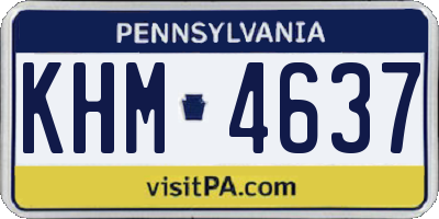 PA license plate KHM4637