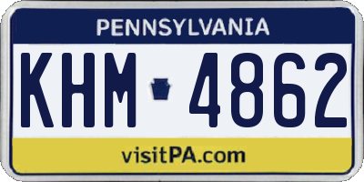 PA license plate KHM4862