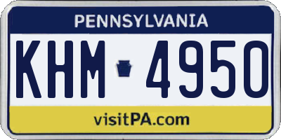 PA license plate KHM4950