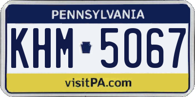 PA license plate KHM5067