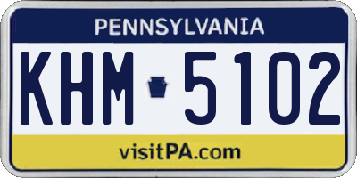 PA license plate KHM5102