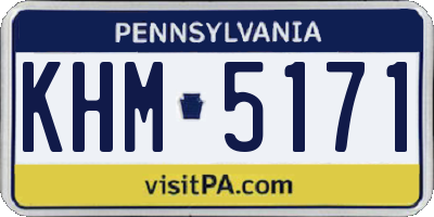 PA license plate KHM5171