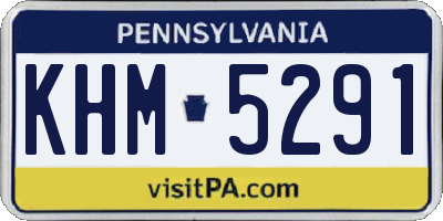 PA license plate KHM5291