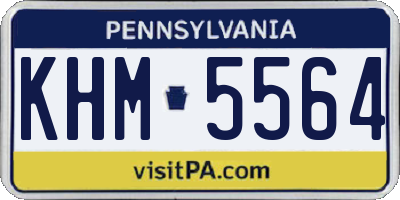 PA license plate KHM5564