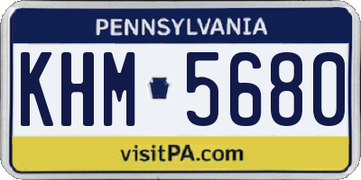PA license plate KHM5680