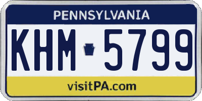 PA license plate KHM5799