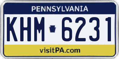 PA license plate KHM6231