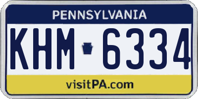 PA license plate KHM6334