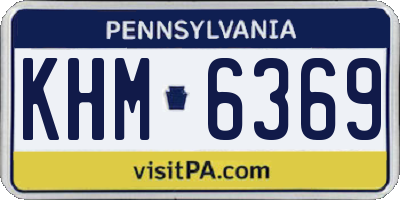 PA license plate KHM6369