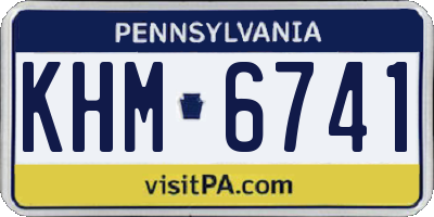 PA license plate KHM6741