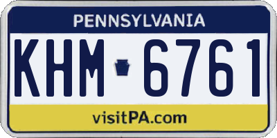 PA license plate KHM6761