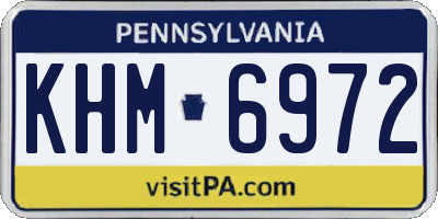 PA license plate KHM6972