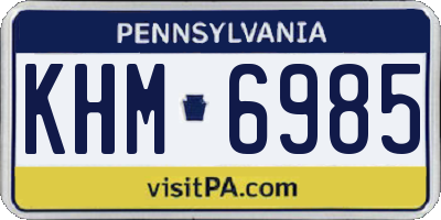 PA license plate KHM6985