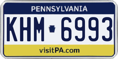PA license plate KHM6993