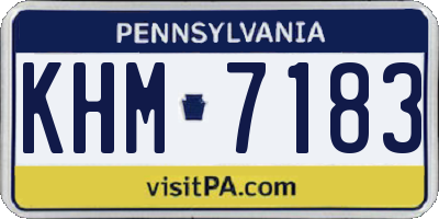 PA license plate KHM7183