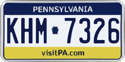 PA license plate KHM7326