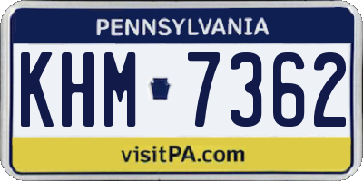 PA license plate KHM7362