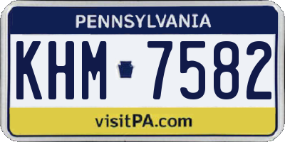 PA license plate KHM7582