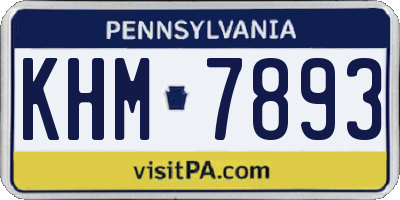 PA license plate KHM7893