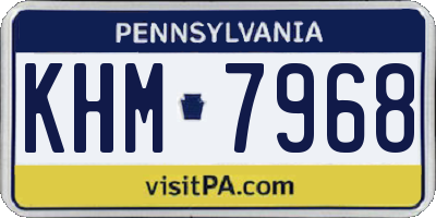 PA license plate KHM7968