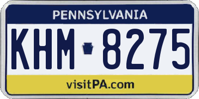 PA license plate KHM8275