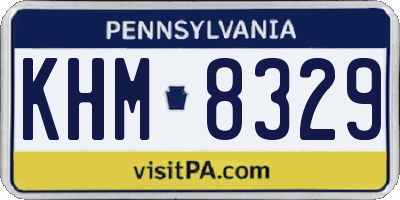 PA license plate KHM8329