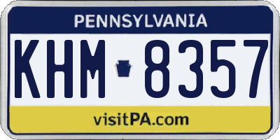 PA license plate KHM8357