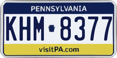 PA license plate KHM8377