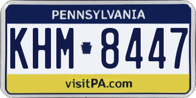PA license plate KHM8447