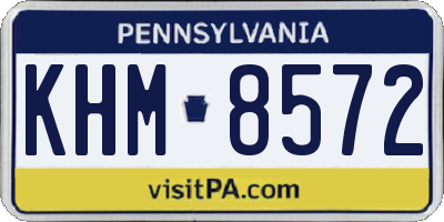 PA license plate KHM8572