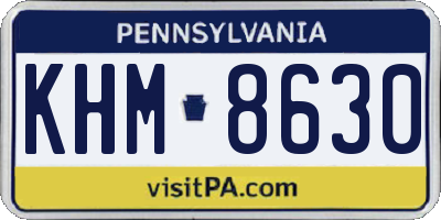 PA license plate KHM8630