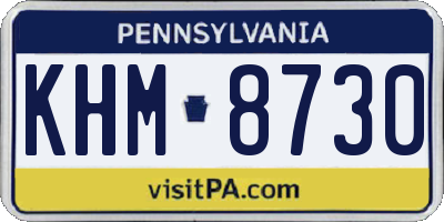 PA license plate KHM8730