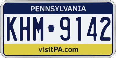 PA license plate KHM9142