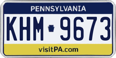 PA license plate KHM9673