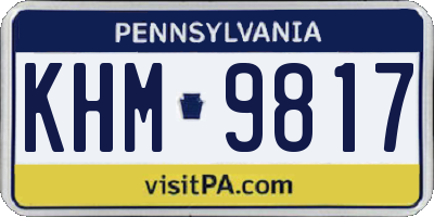 PA license plate KHM9817