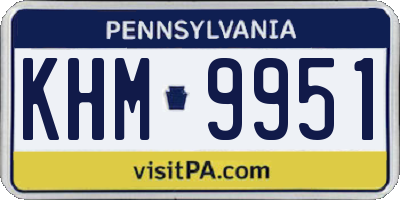 PA license plate KHM9951