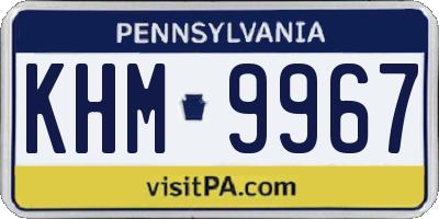 PA license plate KHM9967