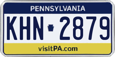 PA license plate KHN2879