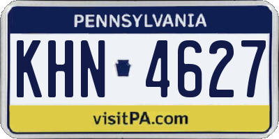 PA license plate KHN4627