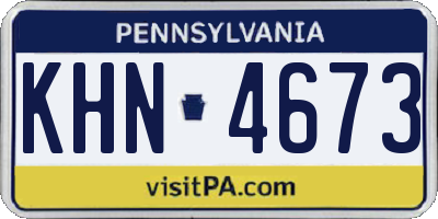 PA license plate KHN4673