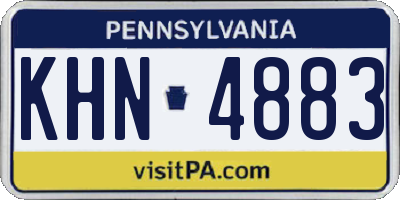 PA license plate KHN4883