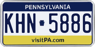 PA license plate KHN5886