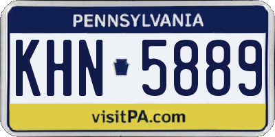 PA license plate KHN5889