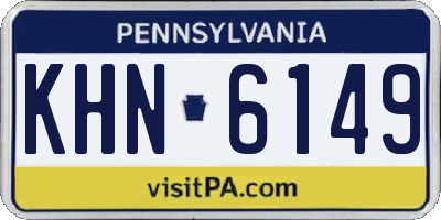 PA license plate KHN6149