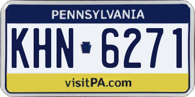 PA license plate KHN6271