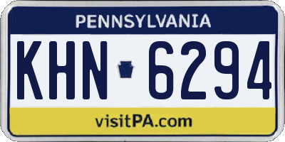 PA license plate KHN6294